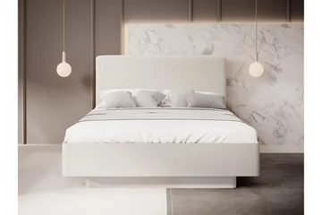 Forba sänkypaketti puuta säilytystilalla ja sängynpäädyllä + petauspatja - Beige - Huonekalut - Sänky - Sänkykehikot & sängynrungot