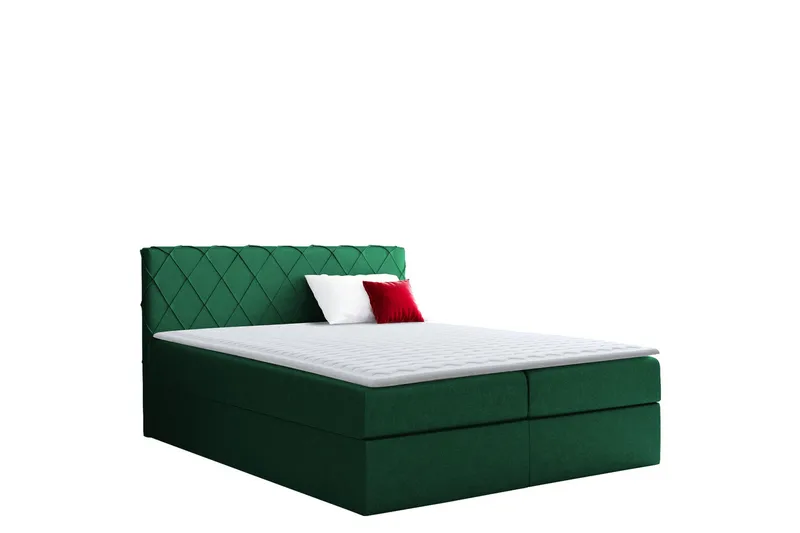 Gabin sängpaketti kontinentalsänky 200x200 cm - Vihreä - Huonekalut - Sänky - Sängyt säilytystilalla