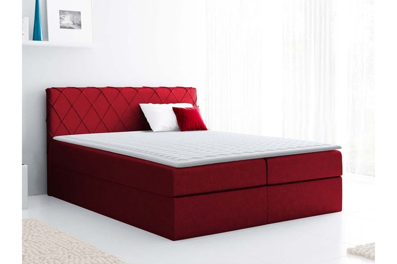 Gabin Sänkypaketti Kontinentalsänky 180x200 cm - Punainen - Huonekalut - Sänky - Sängyt säilytystilalla