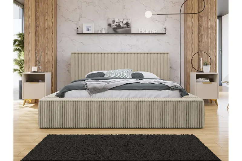 Gadi Sänkyrunko 140x200 cm - Beige - Huonekalut - Sänky - Sänkykehikot & sängynrungot