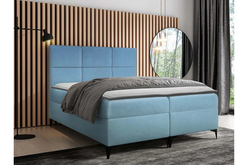 Galtebol Sängpaketti Kontinentalsänky 160x200 cm - Sininen - Huonekalut - Sänky - Sängyt säilytystilalla