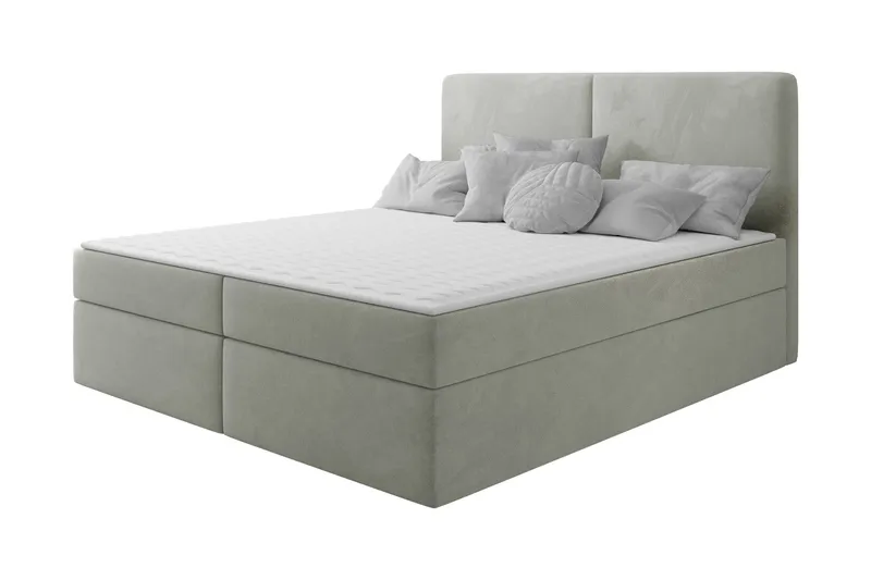 Garris sängpaketti kontinentalsänky 140x200 cm - Vaaleanharmaa - Huonekalut - Sänky - Sängyt säilytystilalla