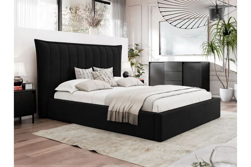 Garson Sänkyrunko 160x200 cm - Musta - Huonekalut - Sänky - Sänkykehikot & sängynrungot