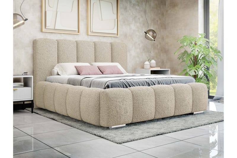 Gioia Säilytyssänky 140x200 cm - Beige - Huonekalut - Sänky - Sängyt säilytystilalla