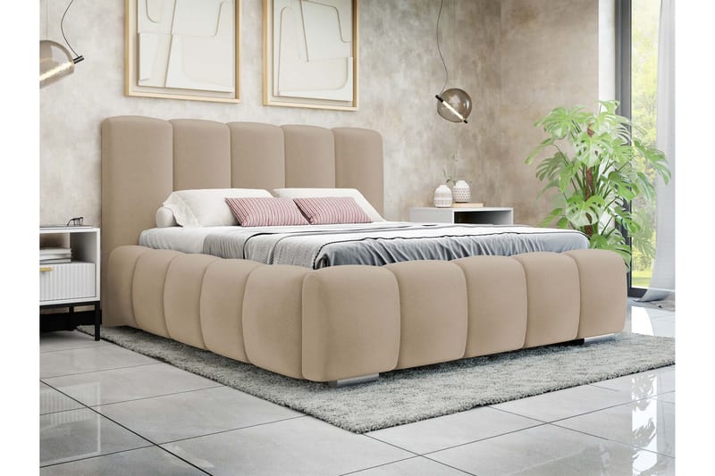 Gioia Säilytyssänky 140x200 cm - Beige - Huonekalut - Sänky - Sängyt säilytystilalla