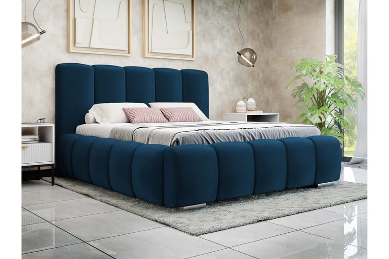 Gioia Säilytyssänky 160x200 cm - Sininen - Huonekalut - Sänky - Sänkykehikot & sängynrungot