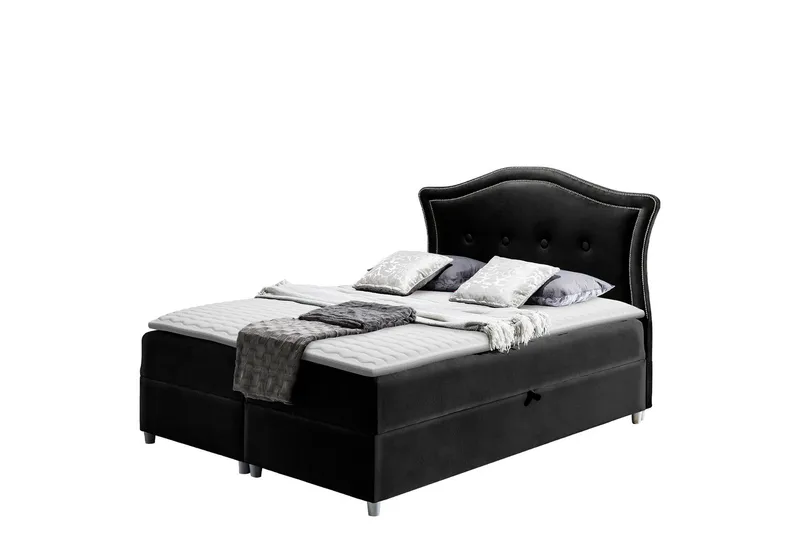 Hestra Sänkypaketti Kontinentalsänky 200x200 cm, Musta