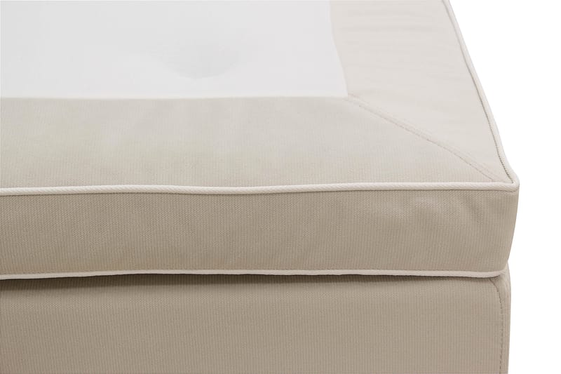 Hilton lyx Sänkypaketti 160x200 cm Jenkkisänky napitetulla sängynpäädyllä - Beige - Huonekalut - Sänky - Jenkkisängyt