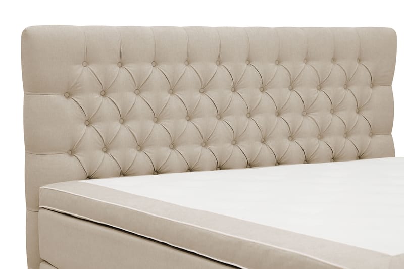 Hilton lyx Sänkypaketti 160x200 cm Jenkkisänky napitetulla sängynpäädyllä - Beige - Huonekalut - Sänky - Jenkkisängyt