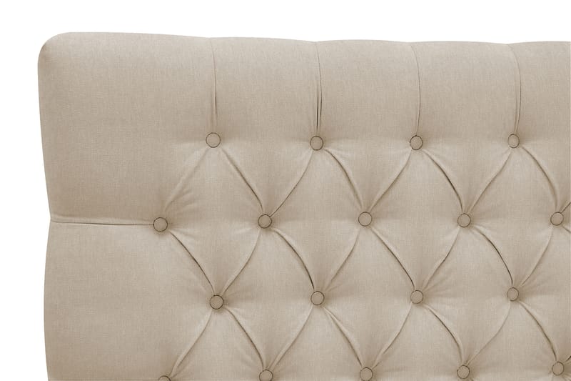 Hilton lyx Sänkypaketti 160x200 cm Jenkkisänky napitetulla sängynpäädyllä - Beige - Huonekalut - Sänky - Jenkkisängyt