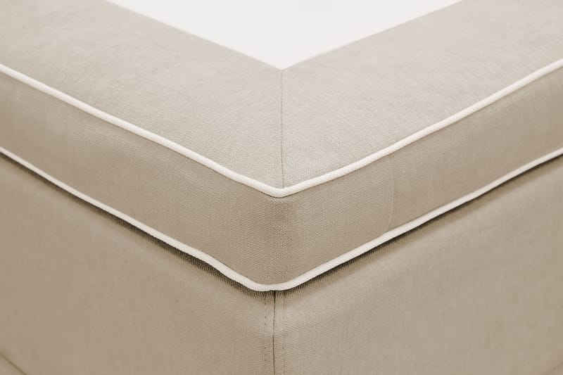 Hilton lyx Sänkypaketti 160x200 cm Jenkkisänky napitetulla sängynpäädyllä - Beige - Huonekalut - Sänky - Jenkkisängyt