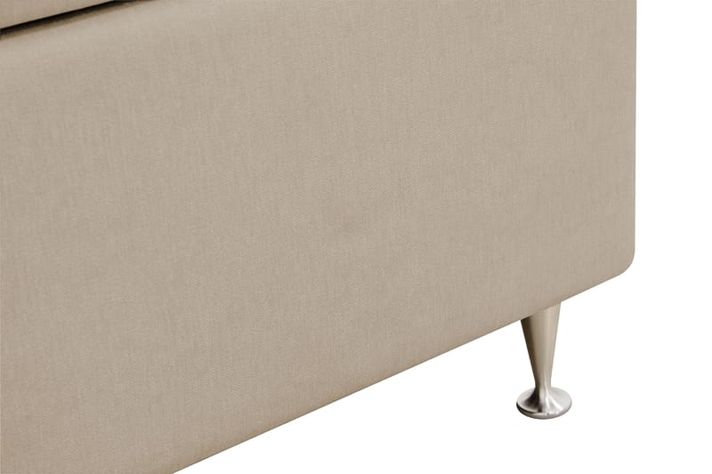 Hilton lyx Sänkypaketti 160x200 cm Jenkkisänky napitetulla sängynpäädyllä - Beige - Huonekalut - Sänky - Jenkkisängyt