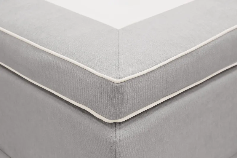 Hilton Lyx Sänkypaketti 160x200 cm Jenkkisänky napitetulla sängynpäädyllä - Harmaa - Huonekalut - Sänky - Jenkkisängyt