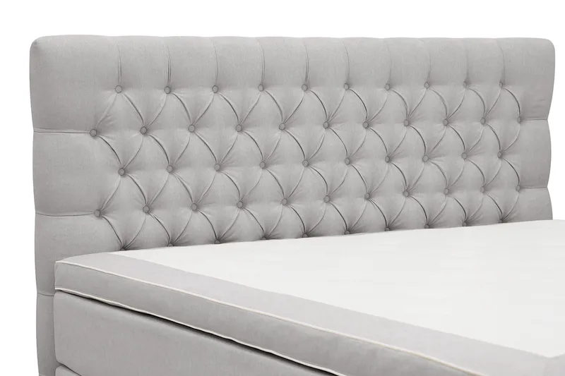 Hilton Lyx Sänkypaketti 160x200 cm Jenkkisänky napitetulla sängynpäädyllä - Harmaa - Huonekalut - Sänky - Jenkkisängyt