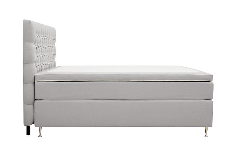 Hilton lyx Sänkypaketti 160x200 cm Jenkkisänky napitetulla sängynpäädyllä - Harmaa - Huonekalut - Sänky - Jenkkisängyt