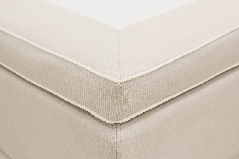 Hilton Lyx Sänkypaketti 160x200 cm Jenkkisänky napitetulla sängynpäädyllä - Vaaleabeige - Huonekalut - Sänky - Jenkkisängyt