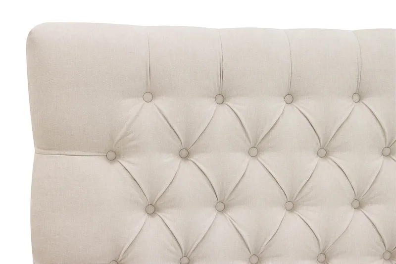 Hilton Lyx Sänkypaketti 160x200 cm Jenkkisänky napitetulla sängynpäädyllä - Vaaleabeige - Huonekalut - Sänky - Jenkkisängyt