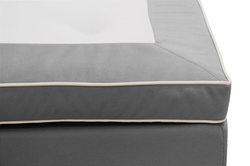 Hilton lyx Sänkypaketti 160x200 cm Jenkkisänky napitetulla sängynpäädyllä - Vaaleanharmaa - Huonekalut - Sänky - Jenkkisängyt