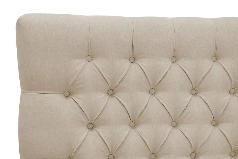 Hilton Lyx Sänkypaketti 180x200 cm Jenkkisänky napitetulla sängynpäädyllä - Beige - Huonekalut - Sänky - Jenkkisängyt