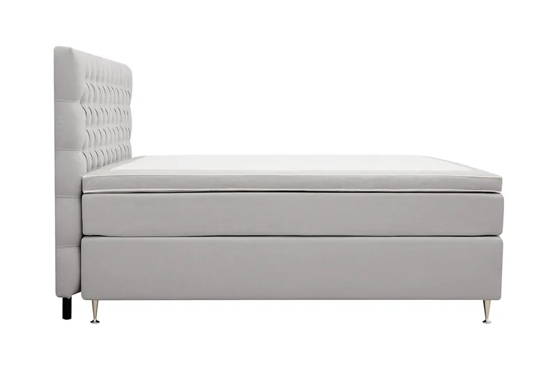 Hilton Lyx Sänkypaketti 180x200 cm Jenkkisänky napitetulla sängynpäädyllä - Harmaa - Huonekalut - Sänky - Jenkkisängyt