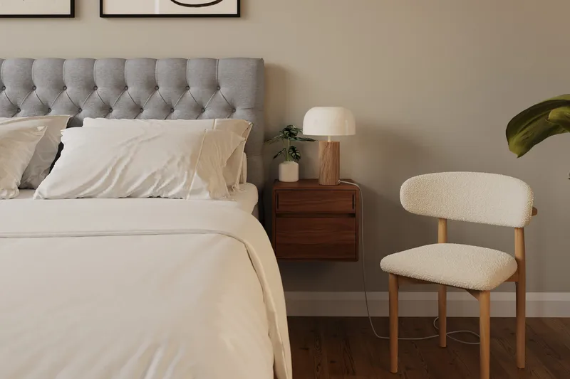 Hilton Lyx Sänkypaketti 180x200 cm Jenkkisänky napitetulla sängynpäädyllä - Harmaa - Huonekalut - Sänky - Jenkkisängyt