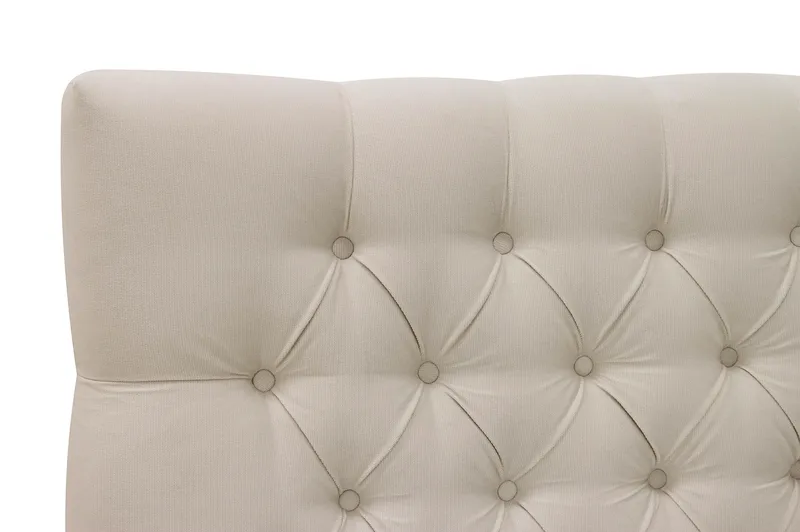 Hilton Lyx Sänkypaketti 180x200 cm Jenkkisänky napitetulla sängynpäädyllä sametissa - Beige - Huonekalut - Sänky - Jenkkisängyt