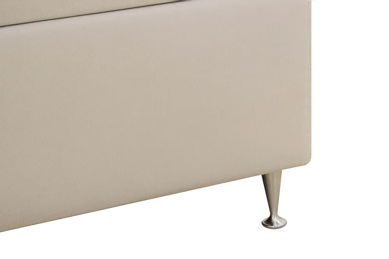 Hilton Lyx Sänkypaketti 180x200 cm Jenkkisänky napitetulla sängynpäädyllä sametissa - Beige - Huonekalut - Sänky - Jenkkisängyt