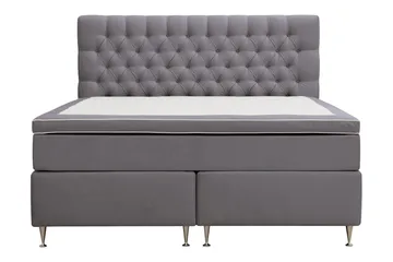 Hilton Lyx Sänkypaketti 180x200 cm Jenkkisänky napitetulla sängynpäädyllä sametissa