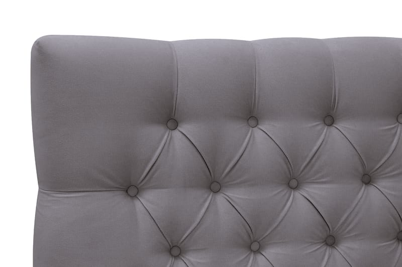 Hilton lyx Sänkypaketti 180x200 cm Jenkkisänky napitetulla sängynpäädyllä sametissa - Harmaa - Huonekalut - Sänky - Jenkkisängyt