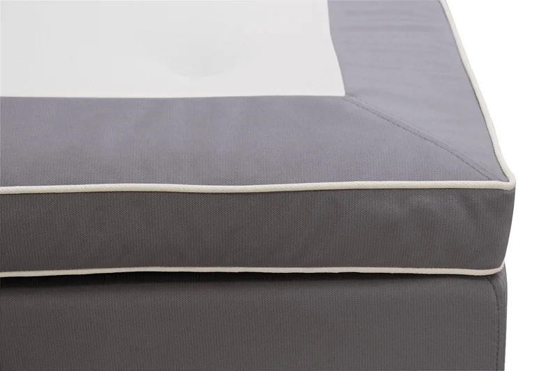 Hilton Lyx Sänkypaketti 180x200 cm Jenkkisänky napitetulla sängynpäädyllä sametissa - Harmaa - Huonekalut - Sänky - Jenkkisängyt