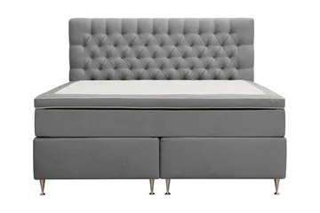Hilton Lyx Sänkypaketti 180x200 cm Jenkkisänky napitetulla sängynpäädyllä sametissa