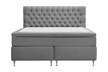 Hilton Lyx Sänkypaketti 180x200 cm Jenkkisänky napitetulla sängynpäädyllä sametissa