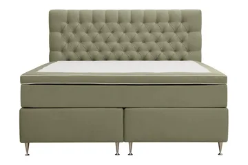 Hilton Lyx Sänkypaketti 180x200 cm Jenkkisänky napitetulla sängynpäädyllä samettia