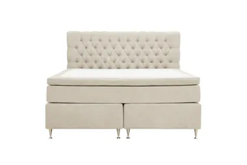 Hilton Lyx -täydellinen sänkypaketti 160x200 cm, kontinentaalisänky, jossa chenille-kankaasta valmistettu napitettu sängynpääty