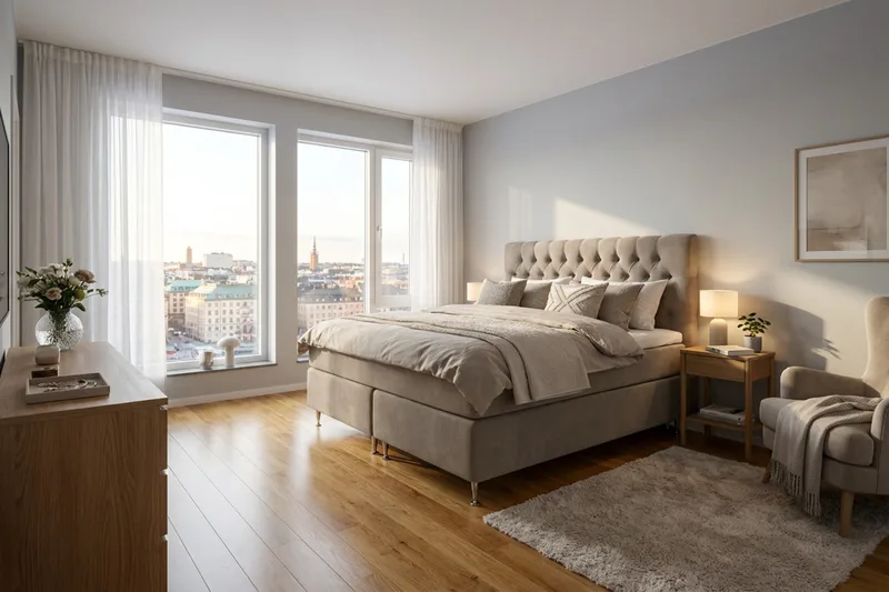 Hilton Lyx -täydellinen sänkypaketti 160x200 cm, kontinentaalisänky, jossa chenille-kankaasta valmistettu napitettu sängynpääty - Ruskea - Huonekalut - Sänky - Jenkkisängyt