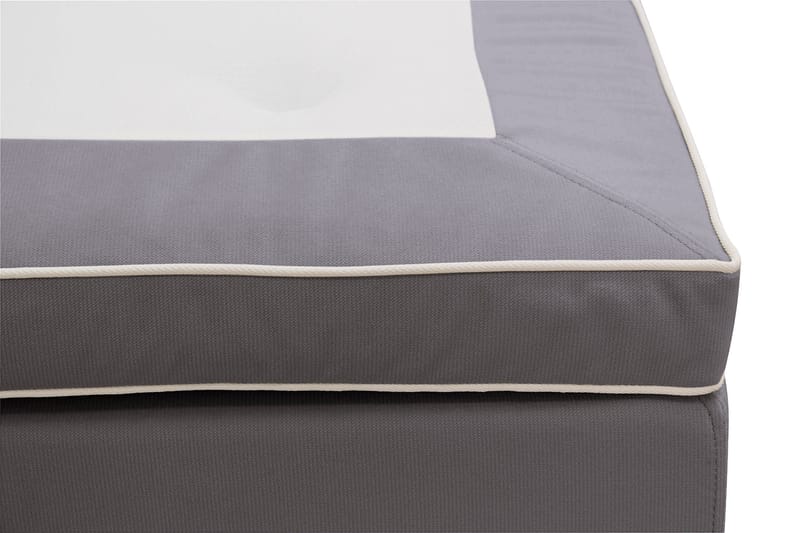 Hilton Lyx Täydellinen Sänkypaketti 160x200 cm Jenkkisänky nappikoristellulla sängynpäädyllä sametista - Harmaa / Sametti - Huonekalut - Sänky - Jenkkisängyt