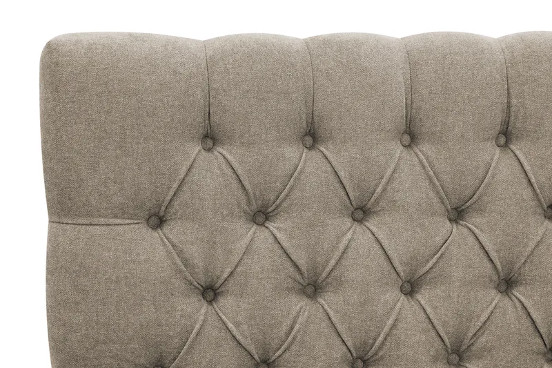 Hilton Lyx -täydellinen sänkypaketti 180x200 cm, kontinentaalisänky, jossa chenille-kankaasta valmistettu napitettu sängynpääty - Ruskea - Huonekalut - Sänky - Jenkkisängyt