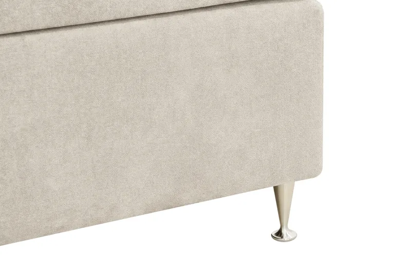 Hilton Lyx Täydellinen sänkypaketti 180x200 cm jenkkisänky napitetulla chenille-sängynpäädyllä - Beige - Huonekalut - Sänky - Jenkkisängyt