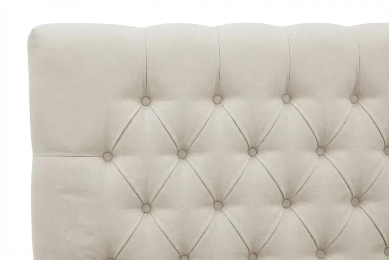 Hilton Lyx Täydellinen sänkypaketti 180x200 cm jenkkisänky napitetulla chenille-sängynpäädyllä - Beige - Huonekalut - Sänky - Jenkkisängyt