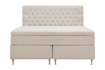 Hilton Lyx Täydellinen Sänkypaketti 180x200 cm Jenkkisänky nappikoristellulla sängynpäädyllä bouclé-kankaalla