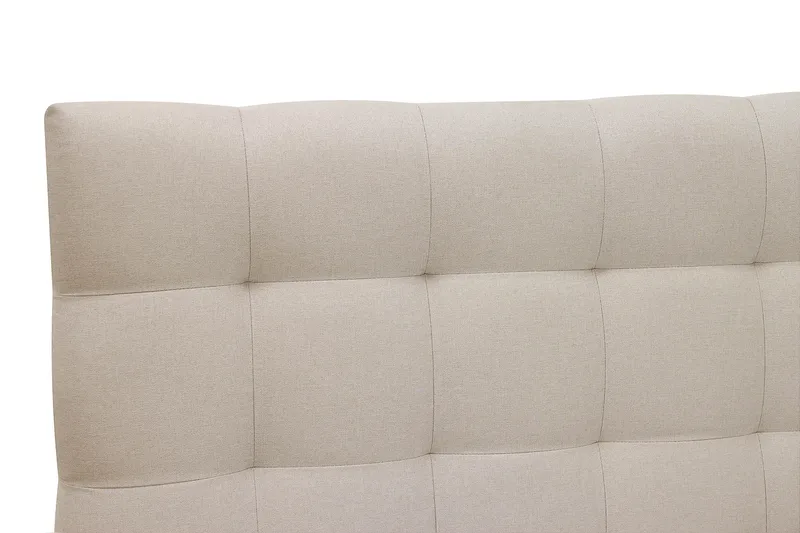 Hilton Sänkypaketti 160x200 cm Jenkkisänky ruutukuvioitu sängynpäädyllä - Beige - Huonekalut - Sänky - Jenkkisängyt