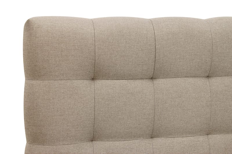 Hilton Sänkypaketti 160x200 cm Jenkkisänky ruutukuvioitu sängynpäädyllä - Beige - Huonekalut - Sänky - Jenkkisängyt