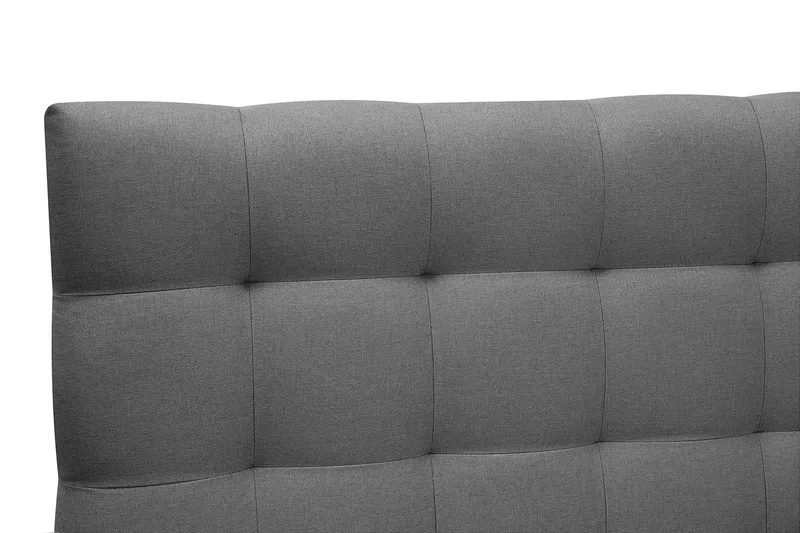 Hilton Sänkypaketti 160x200 cm Jenkkisänky ruutukuvioitu sängynpäädyllä - Harmaa - Huonekalut - Sänky - Jenkkisängyt