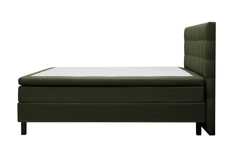 Hilton Sänkypaketti 160x200 cm Jenkkisänky ruutukuvioitu sängynpäädyllä - Vihreä - Huonekalut - Sänky - Jenkkisängyt