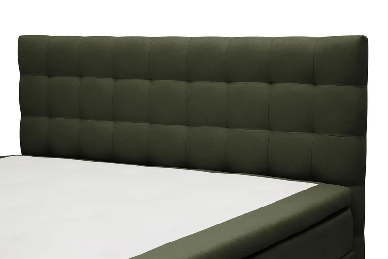 Hilton Sänkypaketti 160x200 cm Jenkkisänky ruutukuvioitu sängynpäädyllä - Vihreä - Huonekalut - Sänky - Jenkkisängyt