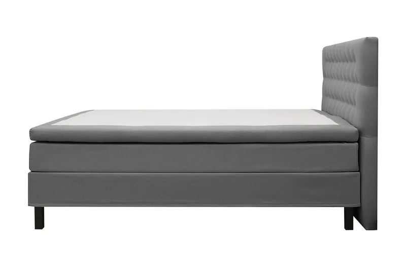 Hilton Sänkypaketti 160x200 cm Jenkkisänky timantti sängynpäädyllä - Harmaa - Huonekalut - Sänky - Jenkkisängyt