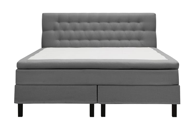 Hilton Sänkypaketti 160x200 cm Jenkkisänky timantti sängynpäädyllä - Harmaa - Huonekalut - Sänky - Jenkkisängyt