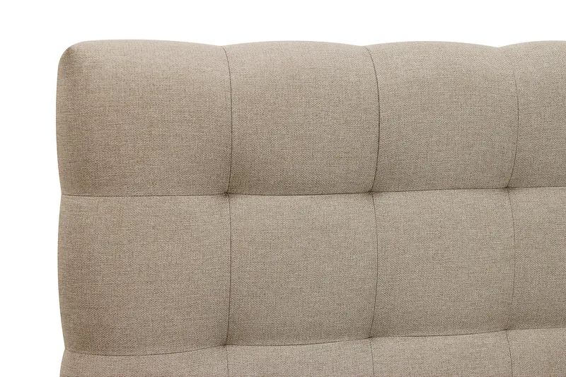 Hilton Sänkypaketti 180x200 cm Jenkkisänky ruutukuvioitu sängynpäädyllä - Beige - Huonekalut - Sänky - Jenkkisängyt