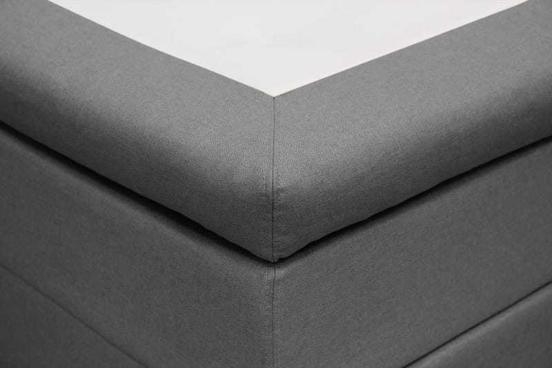 Hilton Sänkypaketti 180x200 cm Jenkkisänky ruutukuvioitu sängynpäädyllä - Harmaa - Huonekalut - Sänky - Jenkkisängyt