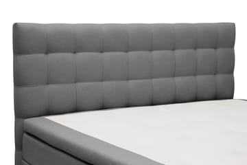 Hilton Sänkypaketti 180x200 cm Jenkkisänky ruutukuvioitu sängynpäädyllä - Harmaa - Huonekalut - Sänky - Jenkkisängyt